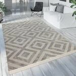 Paco Home Moderner Outdoor Teppich Geometrisches Rauten-Muster im Vintage-Look