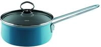 Riess, 0730-010, Stielkasserolle mit Glasdeckel &Oslash; 16cm, AQUAMARINBLAU,...
