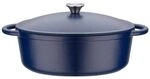 GSW Ovaler Br&auml;ter mit Deckel Blue Magic 33x26cm