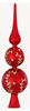 Inge-glas Dekorierte Christbaumspitze, Gals, 31 cm, Traditional red