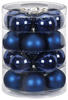 MAGIC Weihnachtskugeln Glas 6cm 20 STK. Christbaumkugeln Farbe: Midnight Blue -