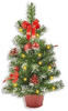 Riffelmacher 20259 - Baum mit Deko und LED-Licht, Größe 50 cm, Rot, mit 10er