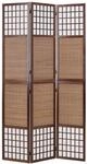 Homestyle4u 875, XL Paravent Raumteiler 3 teilig Bambus Holz Braun Sichtschutz...