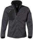 Qualitex Strick-Fleecejacke Unisex schwarz/meliert Gr&ouml;&szlig;e: XXL; gef&uuml;tterte,