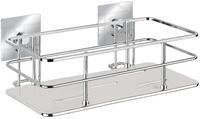 WENKO Turbo-Loc&reg; Edelstahl Wandablage Quadro - Befestigen ohne Bohren, Edelstahl