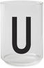 Design Letters Persönliches Trinkglas (U) | Dekorative Wassergläser 350 ml | Ideal