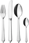 Georg Jensen GJ 073777 Pyramide Spiegel Dinner Set, 4 St&uuml;ck, Edelstahl, stainless