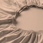 ESTELLA Spannbetttuch Zwirnjersey | Sahara | 200x200 cm | b&uuml;gelfreie &...