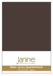 Janine Spannbetttuch 5007 Mako Jersey 90/190 bis 100/200 cm Dunkelbraun Fb. 87
