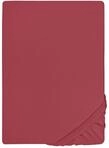 biberna Feinjersey Spannbettlaken 140x200-160x200 cm rot | 100% Baumwolle