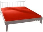 Bassetti Spannbettlaken Uni X1/687 Coralle Baumwolle/Elastan, Ma&szlig;e: 180cm x 200cm,