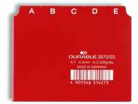 Durable Leitregister A - Z (A7 quer) 1 Stück rot, 367003
