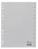 Durable Monatsregister (A4, geprägte Taben Jan-Dez, PP volldeckend) 25 Stück, grau,