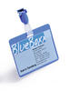 Durable Namensschild (mit Clip, 60 x 90 mm, Kunststoff) Packung à 25 Stück, blau,
