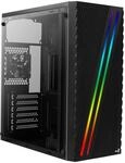 Aerocool Streak PC Gaming Case, Mid-Tower, ATX, RGB, 18 Lighting modes, Full...