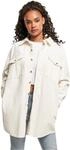 Urban Classics Damen Hemd Ladies Long Corduroy Overshirt whitesand 5XL