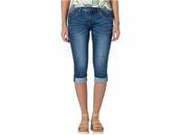 Timezone Damen Slim TaliTZ 3/4 Jeans-Shorts, sea Blue wash, 25