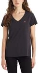 Levi's Damen Perfect V-Neck T-Shirt,Caviar,S