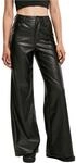 Urban Classics Damen Hose Ladies Faux Leather Wide Leg Pants Black 28
