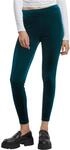 Urban Classics Damen Leggings Ladies High Waist Velvet Leggings Teal XXL