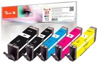 Peach C570/571 Spar Pack Druckerpatronen (BK, PBK, C, M, Y) ersetzt Canon...