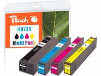 Peach 319972 H913/973 Spar Pack Druckerpatronen XL (BK, C, M, Y) ersetzt HP No. 973X,