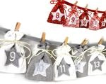 Frau WUNDERVoll&reg; Adventskalender zum Bef&uuml;llen - Stoff, grau