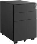 SONGMICS Rollcontainer, unter Schreibtisch, mit 3 Schublade, vormontiert