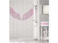 Kleine Wolke Wings Duschvorhang, PEVA, Flamingo, 180x200 cm