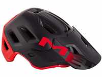 MET Roam Fahrradhelm, Erwachsene, Unisex, Schwarz/Rot (Mehrfarbig), S