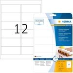 HERMA 9533 Wetterfeste Folienetiketten, 10 Blatt, 99,1 x 42,3 mm, 12 pro A4 Bogen,