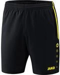 JAKO Herren Shorts Competition 2.0, Schwarz/Neongelb, XXL