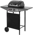 TEESA TSA0080 Gas-Grill, 2 Brenner, schwarz