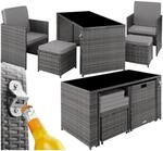 tectake Poly Rattan Sitzgruppe, 5- teiliges Lounge Gartenm&ouml;bel Set mit Tisch,...