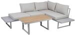 Greemotion Lounge-Set Aruba aus Aluminium f&uuml;r 4 Personen, 3-teilig, Grau Mittel