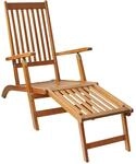 vidaXL Akazie Liegestuhl Sonnenliege Deckchair Relaxliege Gartenliege Liege