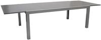 DEGAMO Ausziehtisch Marina XL, 180/240x100cm, Aluminium Silbergrau + Glas...