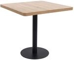 vidaXL Bistrotisch Hellbraun 80x80 cm MDF