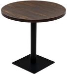 vidaXL Bistrotisch MDF Stahl Rund 80x75cm Dunkle Esche Stehtisch Bartisch