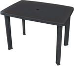 vidaXL Gartentisch 101x68x72 cm, Kunststoff, anthrazit, wetterfester Tisch f&uuml;r
