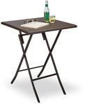 Relaxdays Gartentisch klappbar BASTIAN, quadratisch H x B x T: 74 x 61,5 x 61,5 cm,