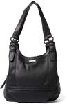TOM TAILOR Juna Damen Shopper Umh&auml;ngetasche Rei&szlig;verschluss Klein Schwarz