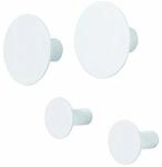 blomus | Wandhaken PONTO | 4er Set runde Garderobenhaken | Farben White | 4 Farben