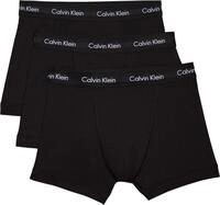 Calvin Klein Herren 3er Pack Boxershorts Trunks Unterw&auml;sche, Schwarz (Black W Black