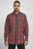 Urban Classics Herren Checked Roots Shirt Hemd, red/Black/White, XXL