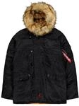 Alpha Industries Herren Winterjacke mit Kunstfell