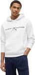 Tommy Hilfiger Herren Hoodie Tommy Logo mit Kapuze, Wei&szlig; (White), XL
