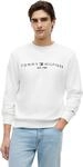 Tommy Hilfiger Herren Sweatshirt Tommy Logo ohne Kapuze, Wei&szlig; (White), S