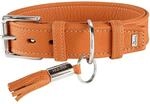 HUNTER CANNES Hundehalsband, Leder, Nappaleder, weich, edel, elegant, 50 (S-M),