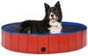 vidaXL Hundepool Faltbar Rot 160x30cm PVC Schwimmbecken Hundebad Wasserbecken